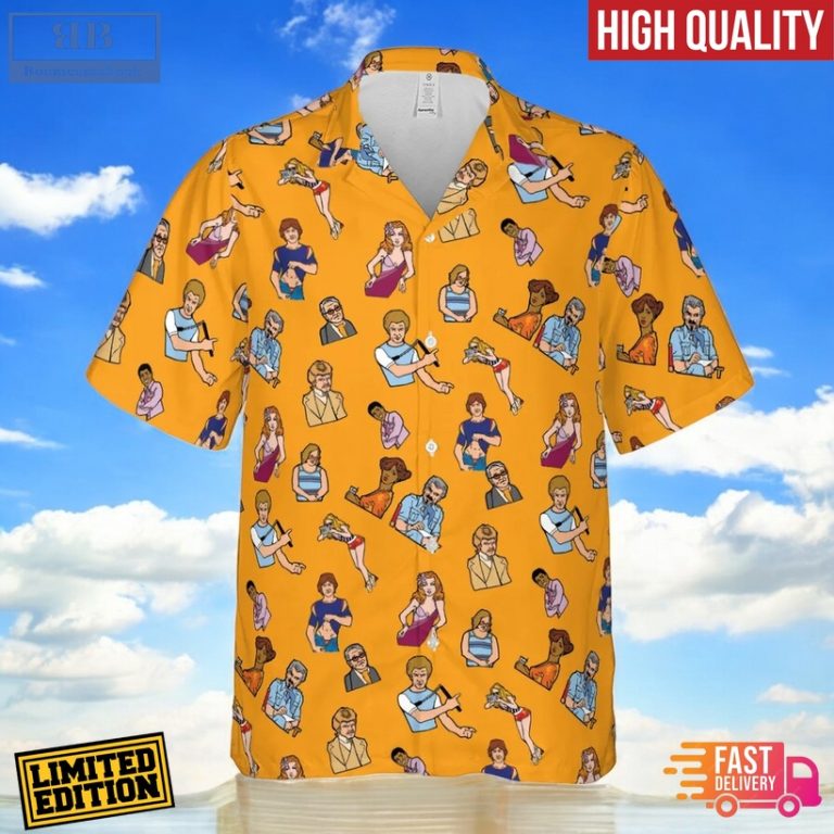 Summer Party Boogie Nights Characters Button Hawaiian Shirt