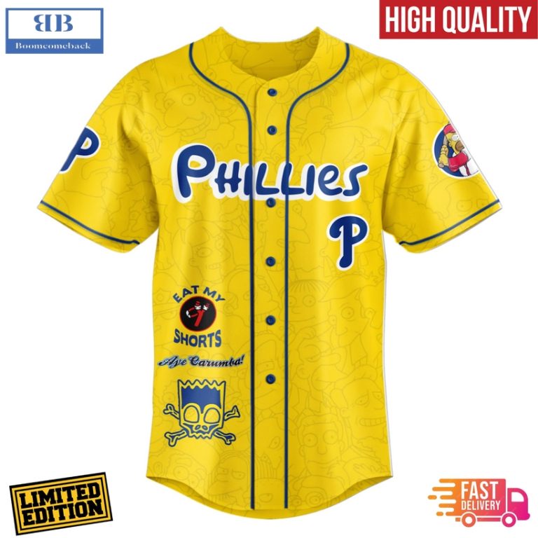 The Simpsons Joining Philadelphia Phillies Special Baseball Jersey