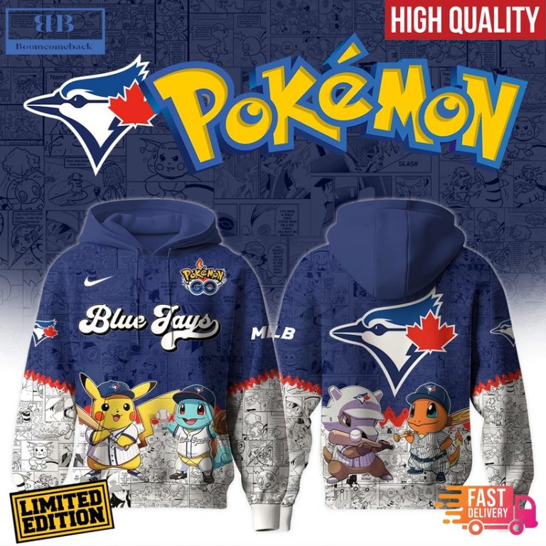Toronto Blue Jays x Pokémon Go 3D Hoodie Jersey