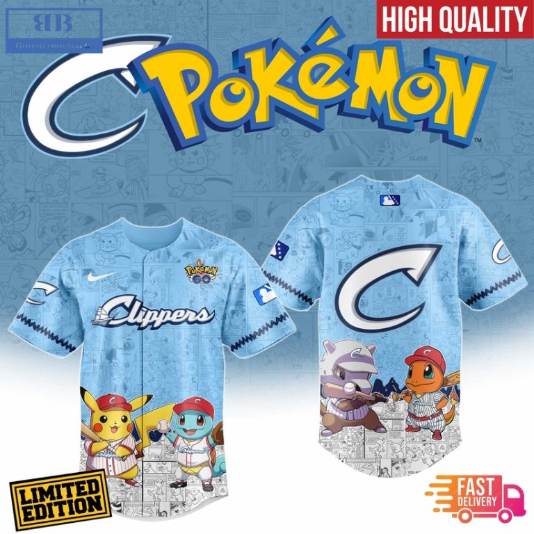 Columbus Clippers x Pokemon Go Baseball Jersey