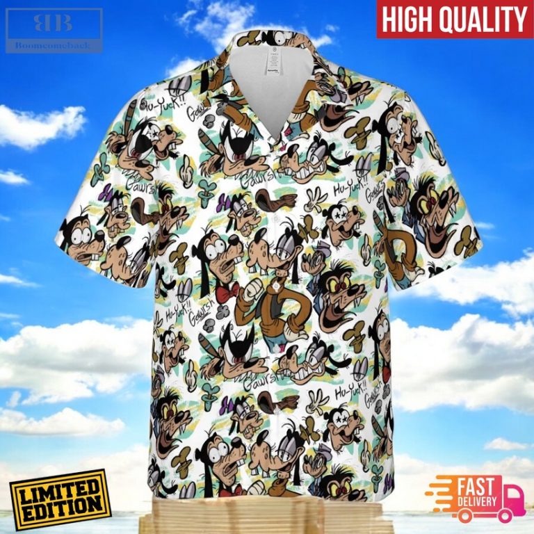 Many Faces Of Goofy Short Sleeve Hawaiian Shirt