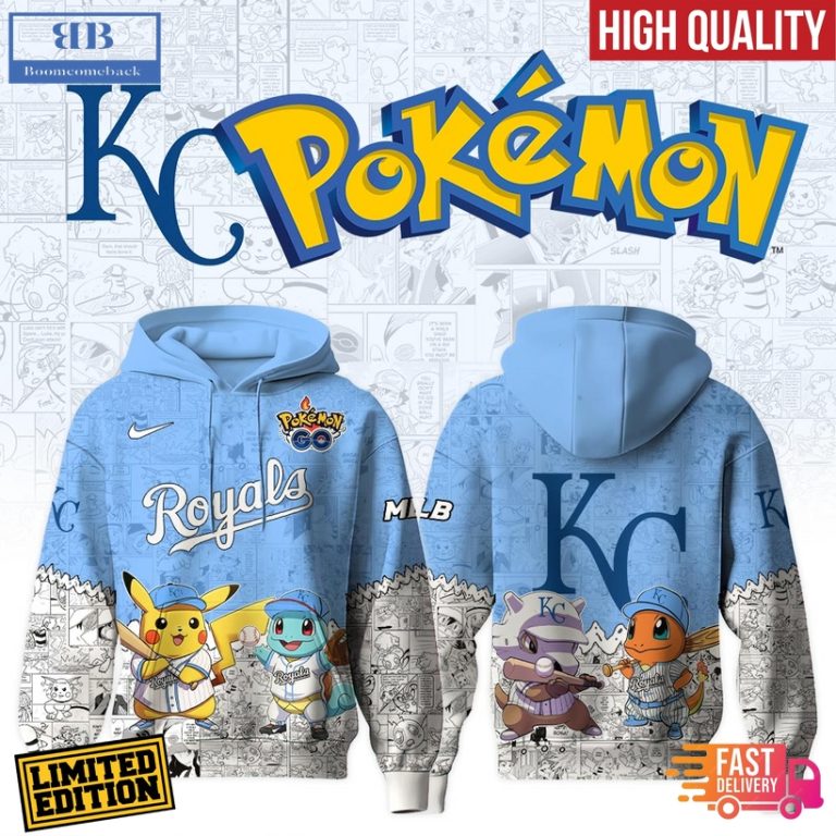 Kansas City Royals x Pokémon Go 3D Hoodie Jersey