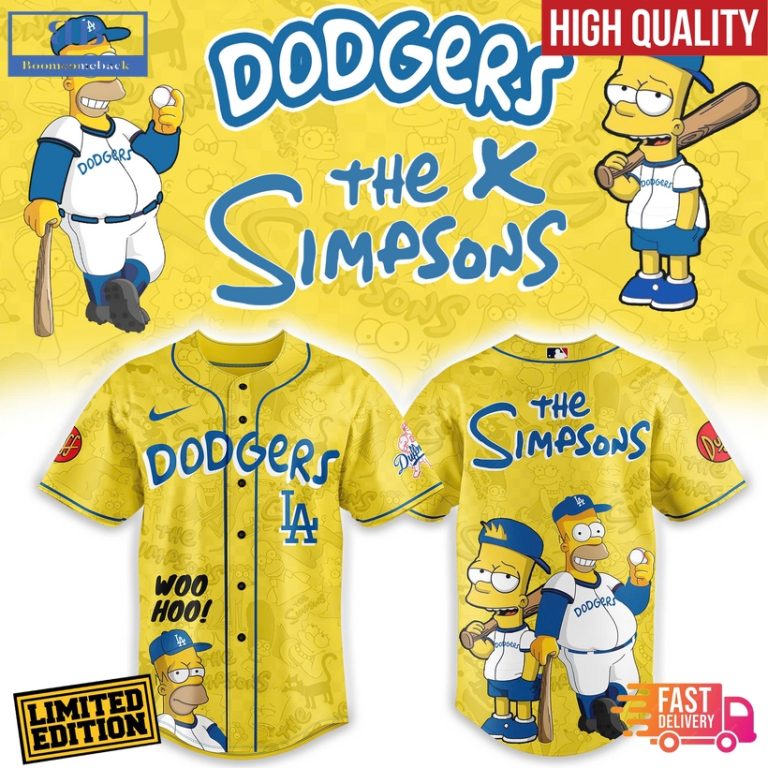 Los Angeles Dodgers x The Simpsons Premium Baseball Jersey