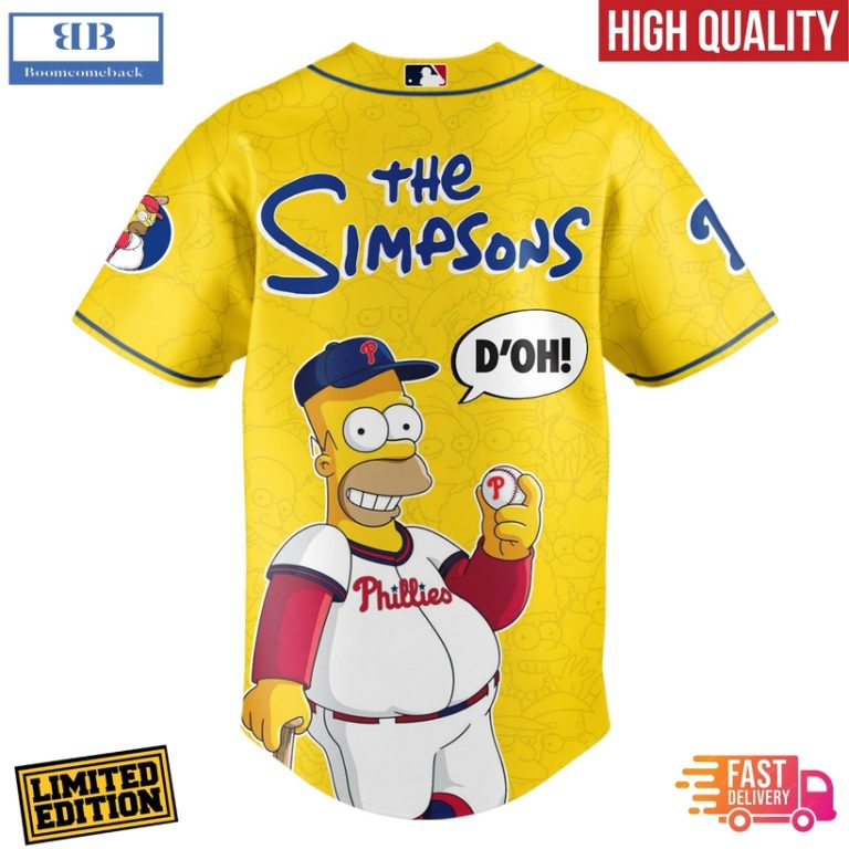 The Simpsons Joining Philadelphia Phillies Special Baseball Jersey