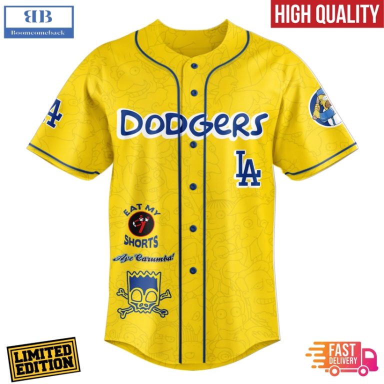 The Simpsons Joining Los Angeles Dodgers Special Baseball Jersey