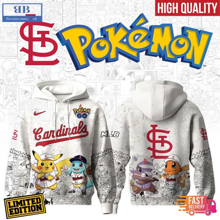 St. Louis Cardinals x Pokémon Go 3D Hoodie Jersey
