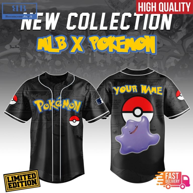 Ditto Pokemon x MLB Custom Baseball Jersey