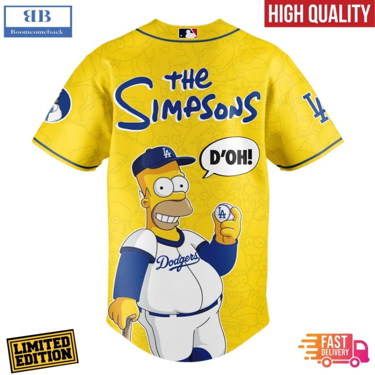 The Simpsons Joining Los Angeles Dodgers Special Baseball Jersey