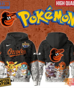 Baltimore Orioles x Pokémon Go 3D Hoodie Jersey