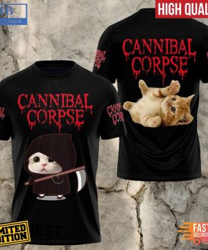 Cannibal Corpse Cat Mewing 3D T-Shirt