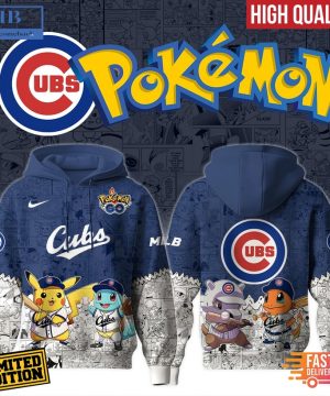 Chicago Cubs x Pokémon Go 3D Hoodie Jersey
