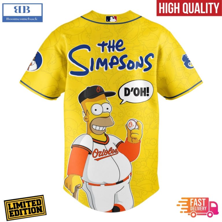 The Simpsons Joining Baltimore Orioles Special Baseball Jersey