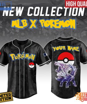 Dialga And Palkia Pokemon x MLB Custom Baseball Jersey