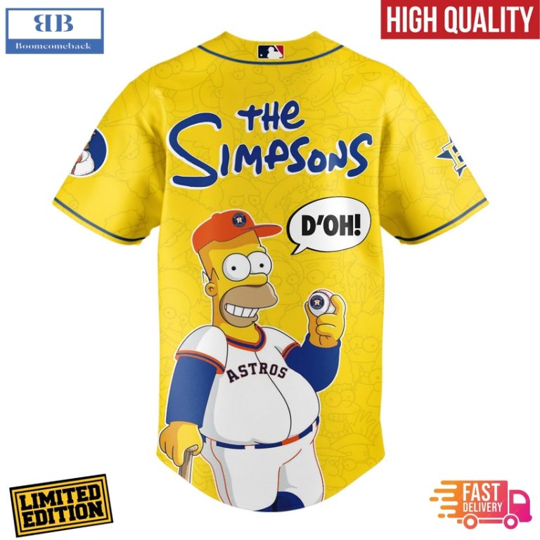 The Simpsons Joining Houston Astros Special Baseball Jersey