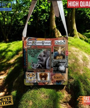 Gorilla And Butterfly Save The Earths Wildlife Tote Bag