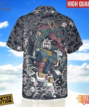 gundam blue dragon transformers hawaiian shirt 3 gAPUw