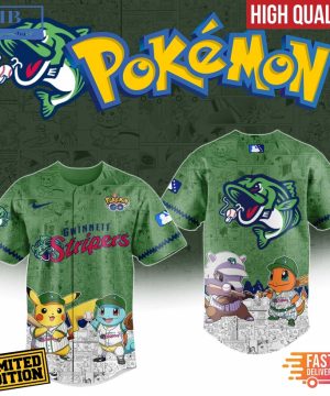 Gwinnett Stripers x Pokemon Go Baseball Jersey