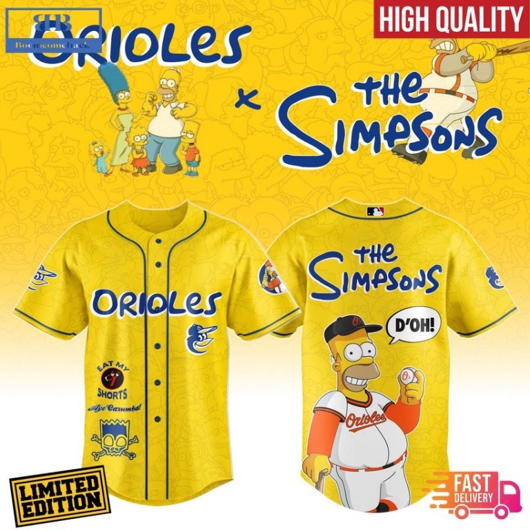 The Simpsons Joining Baltimore Orioles Special Baseball Jersey