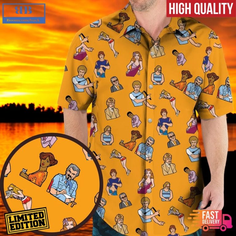 Summer Party Boogie Nights Characters Button Hawaiian Shirt