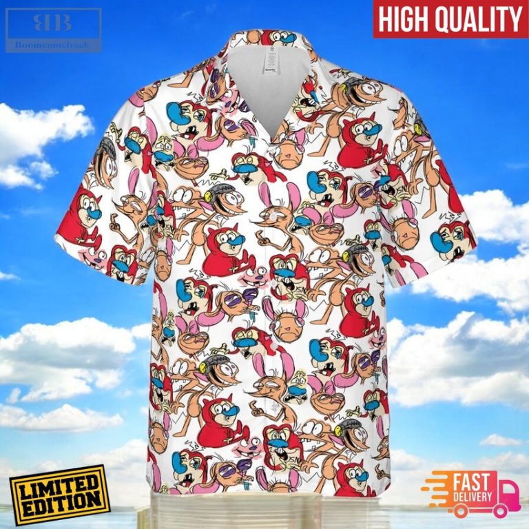 Insane Style The Ren and Stimpy Show Hawaiian Shirt