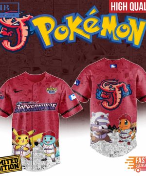 Jacksonville Jumbo Shrimp x Pokemon Go Baseball Jersey