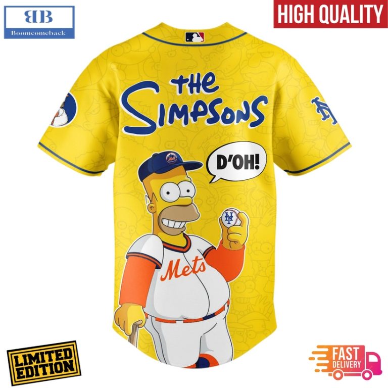 The Simpsons Joining New York Mets Special Baseball Jersey