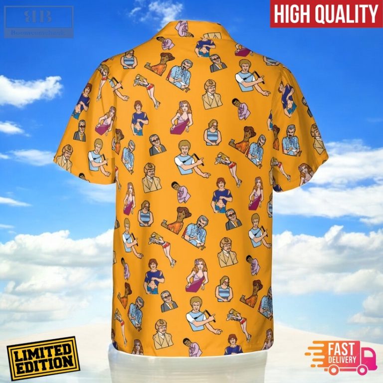 Summer Party Boogie Nights Characters Button Hawaiian Shirt