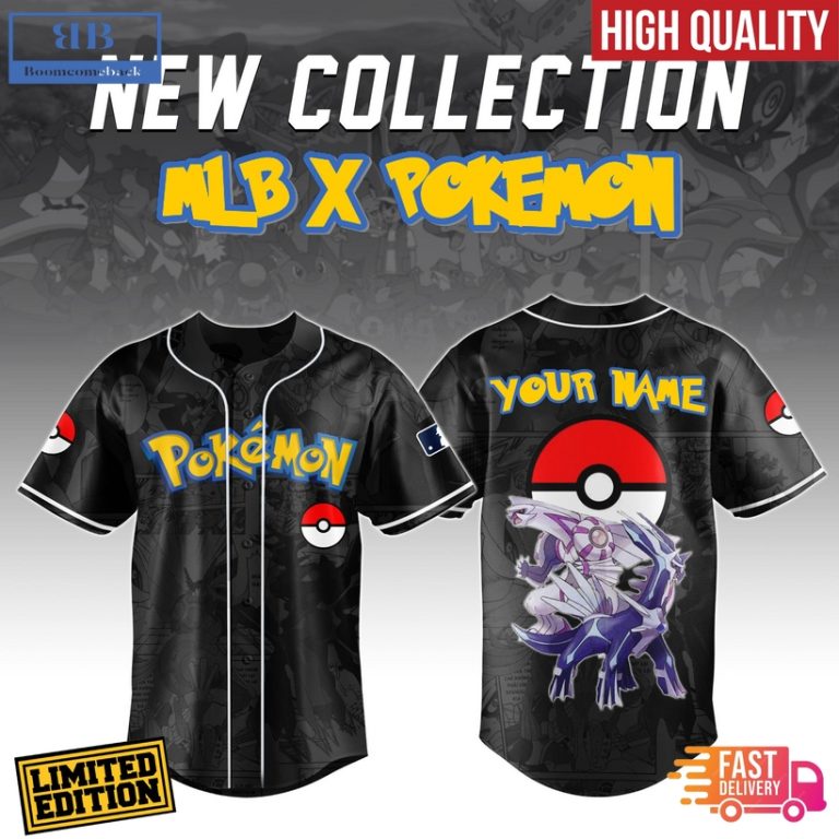 Dialga And Palkia Pokemon x MLB Custom Baseball Jersey