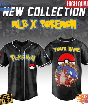 Kyogre Groudon Pokemon x MLB Custom Baseball Jersey