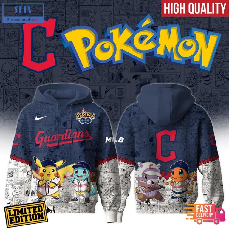 Cleveland Guardians x Pokémon Go 3D Hoodie Jersey