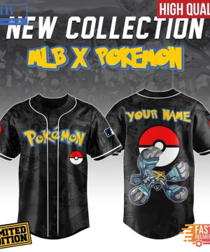 Metagross Pokemon x MLB Custom Baseball Jersey