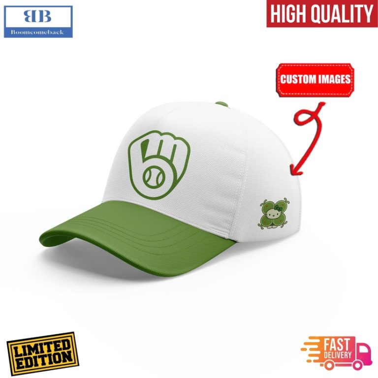 Milwaukee Brewers x 32 Algae Hello Kitty Baseball Jersey And Cap