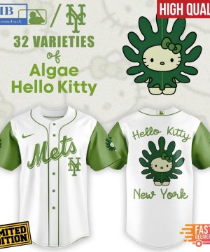 New York Mets x 32 Algae Hello Kitty Baseball Jersey And Cap