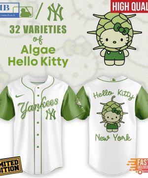 New York Yankees x 32 Algae Hello Kitty Baseball Jersey And Cap