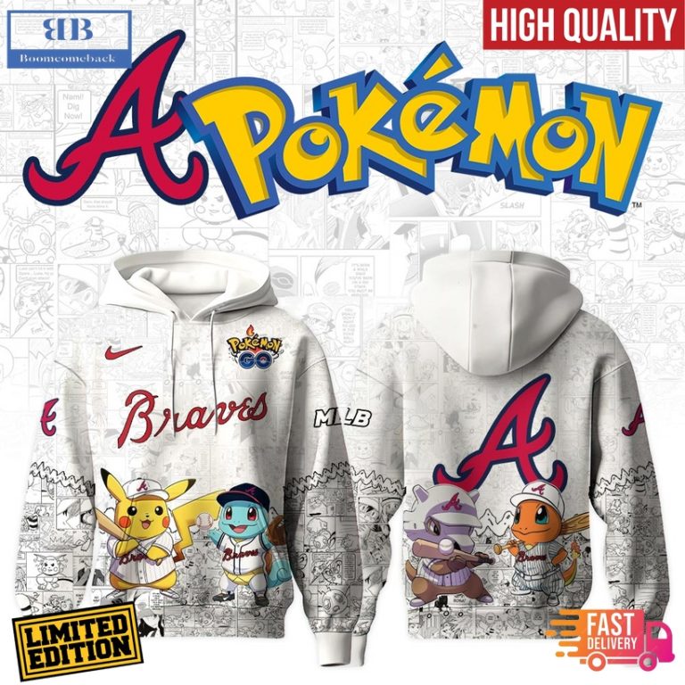 Atlanta Braves x Pokémon Go 3D Hoodie Jersey