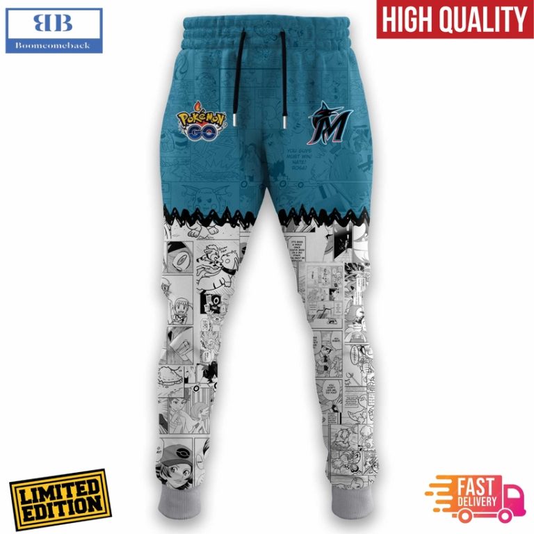 Miami Marlins x Pokémon Go 3D Hoodie Jersey