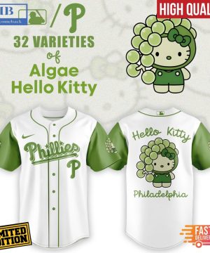 Philadelphia Phillies x 32 Algae Hello Kitty Baseball Jersey And Cap