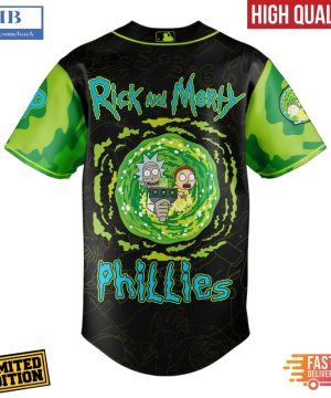 Rick and Morty Joinning Philadelphia Phillies Baseball Jersey