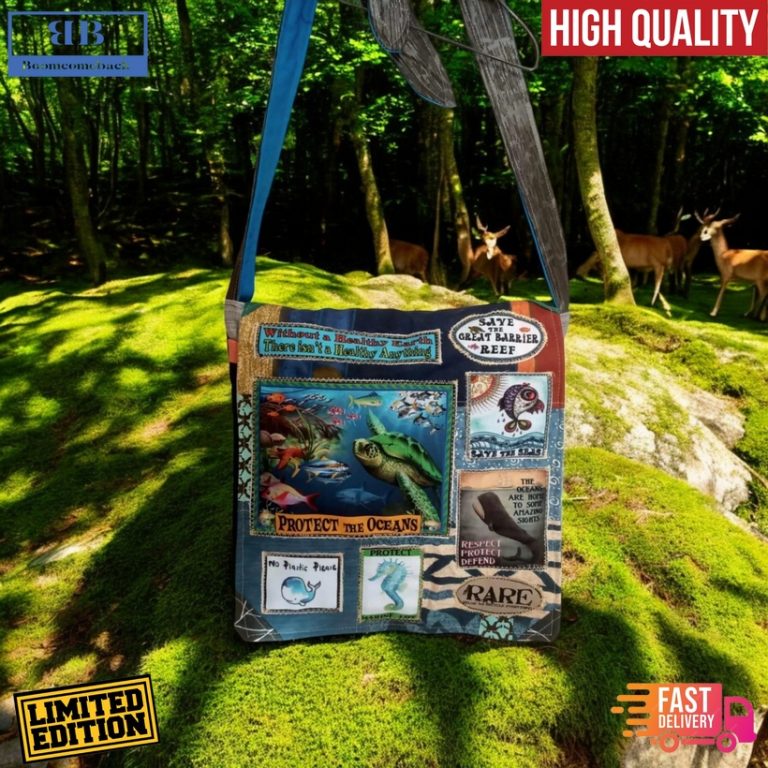 Protect The Oceans Full Print Tote Bag