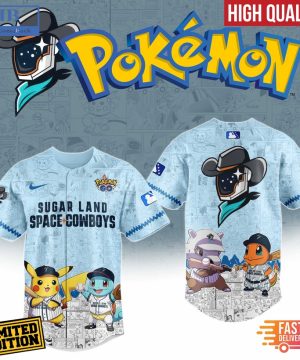 Sugar Land Space Cowboys x Pokemon Go Baseball Jersey