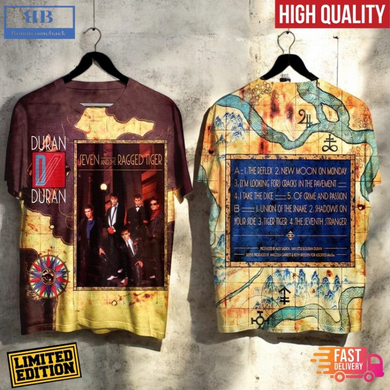 Duran Duran Seven And The Ragged Tiger Album 3D Shirt