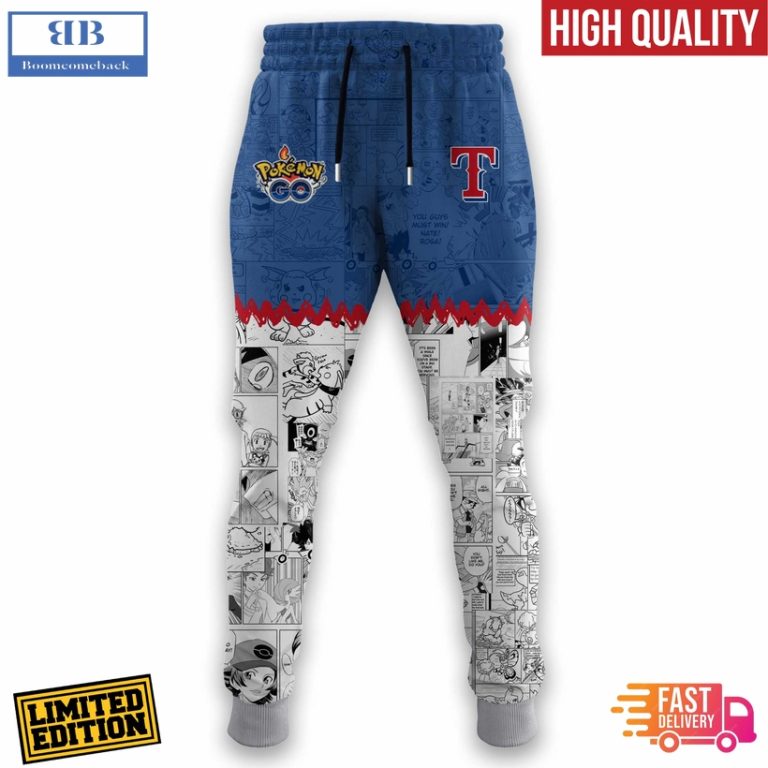 Texas Rangers x Pokémon Go 3D Hoodie Jersey