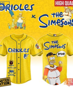 The Simpsons Joining Baltimore Orioles Special Baseball Jersey