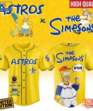 The Simpsons Joining Houston Astros Special Baseball Jersey