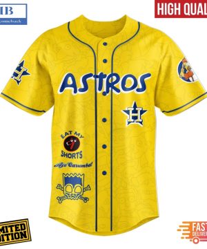 The Simpsons Joining Houston Astros Special Baseball Jersey