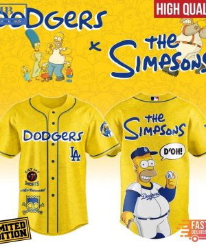 The Simpsons Joining Los Angeles Dodgers Special Baseball Jersey