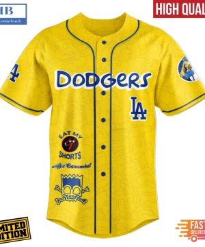 the simpsons joining los angeles dodgers special baseball jersey 2 14i7L