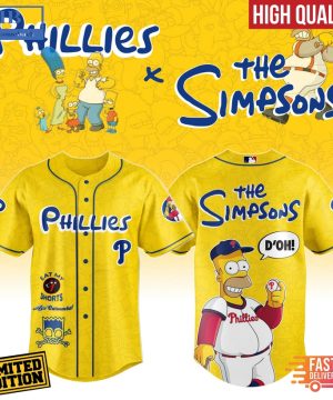 The Simpsons Joining Philadelphia Phillies Special Baseball Jersey