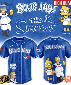 Toronto Blue Jays Mix The Simpsons Heritage Custom Baseball Jersey