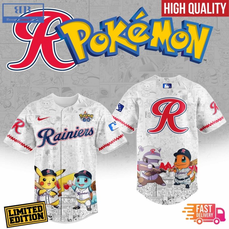 Tacoma Rainiers x Pokemon Go Baseball Jersey